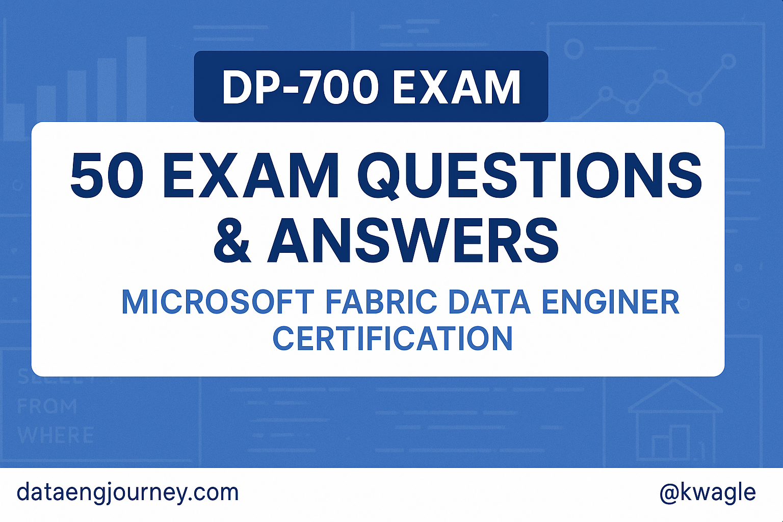 DP-700 Microsoft Fabric Data Engineer Mock Exam Thumbnail – 50 Questions and Answers by @kwagl on dataengjourney.com